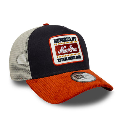 Casquette Trucker A-Frame 9FORTY Patch Cord bleu marine-flamme NEW ERA