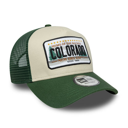 Casquette Trucker A-Frame 9FORTY License Plate Colorado pierre-vert foncé NEW ERA