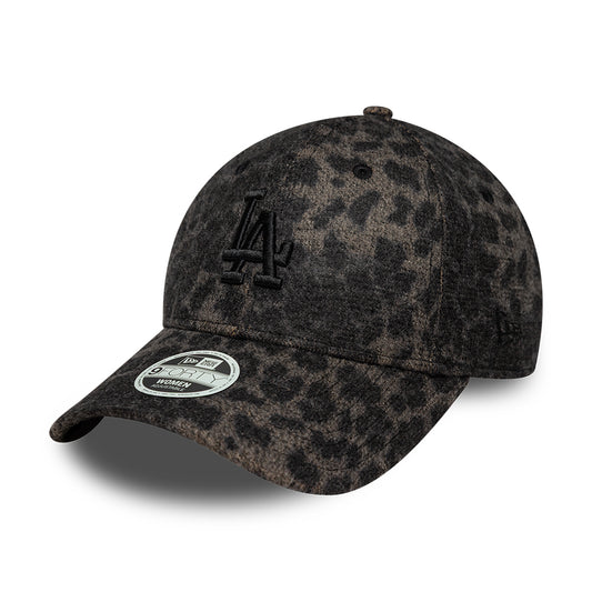 Casquette Femme 9FORTY MLB Cosy Leopard L.A. Dodgers noir NEW ERA