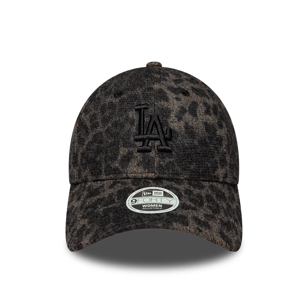 Casquette Femme 9FORTY MLB Cosy Leopard L.A. Dodgers noir NEW ERA