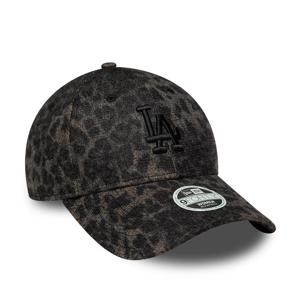 Casquette Femme 9FORTY MLB Cosy Leopard L.A. Dodgers noir NEW ERA