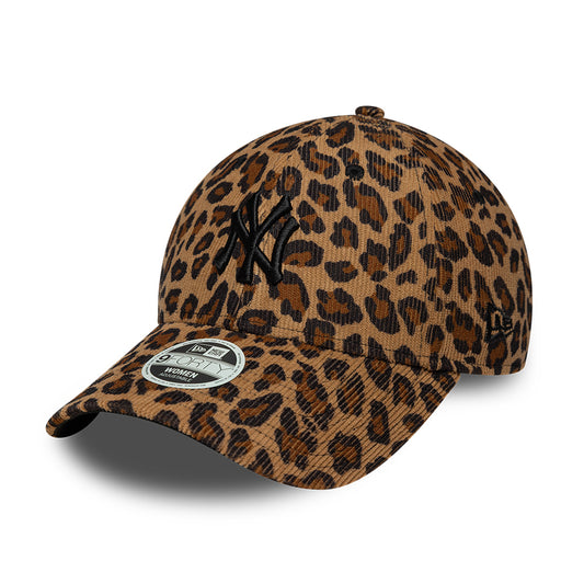 Casquette Femme 9FORTY MLB Leopard Cord New York Yankees camel-noir NEW ERA