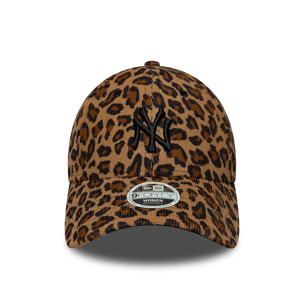 Casquette Femme 9FORTY MLB Leopard Cord New York Yankees camel-noir NEW ERA