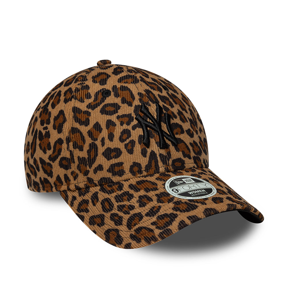Casquette Femme 9FORTY MLB Leopard Cord New York Yankees camel-noir NEW ERA