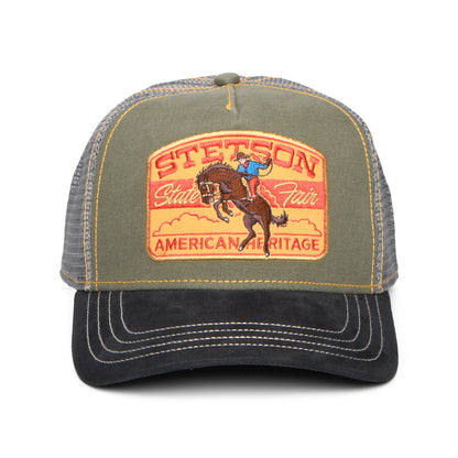 Casquette Trucker State Fair olive-gris STETSON