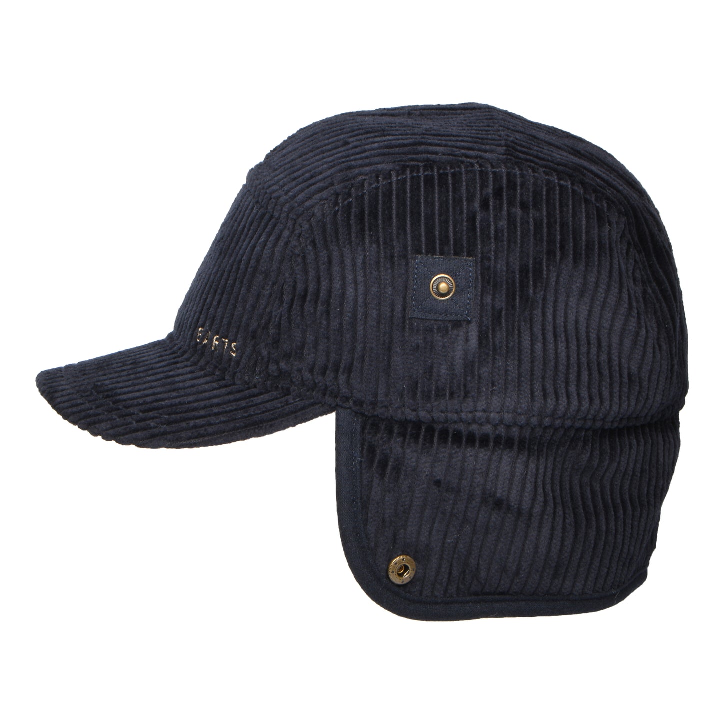 Casquette 5 Panel en Velours Côtelé Avec Protège-Oreilles Rayner bleu marine foncé BARTS