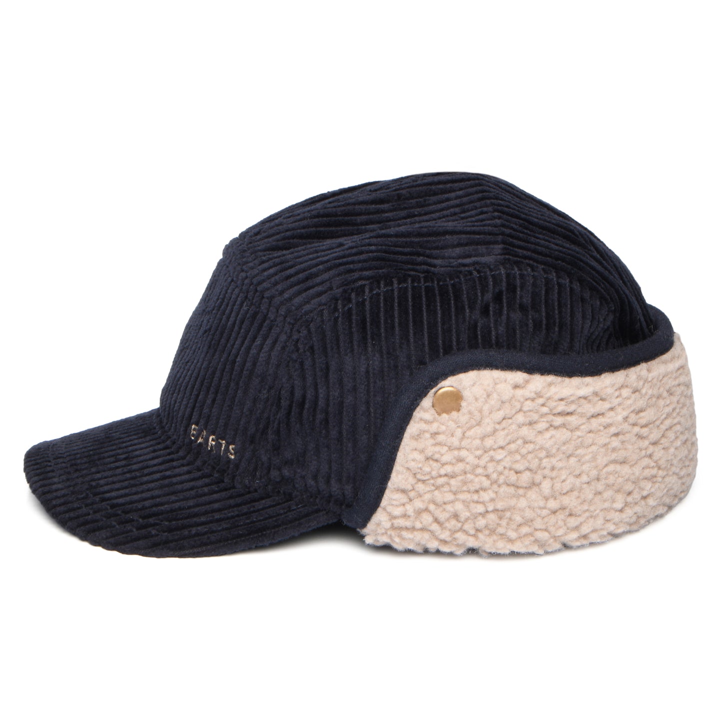 Casquette 5 Panel en Velours Côtelé Avec Protège-Oreilles Rayner bleu marine foncé BARTS