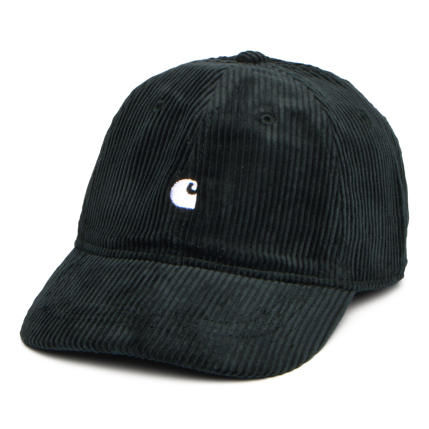 Casquette en Velours Côtelé Harlem forêt foncé-blanc CARHARTT WIP
