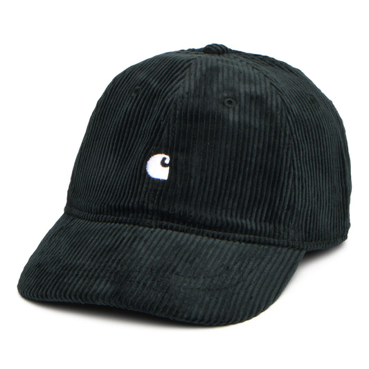 Casquette en Velours Côtelé Harlem forêt foncé-blanc CARHARTT WIP