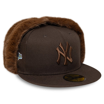Casquette 59FIFTY MLB World Series Dogear Avec Protège-Oreilles New York Yankees marron NEW ERA