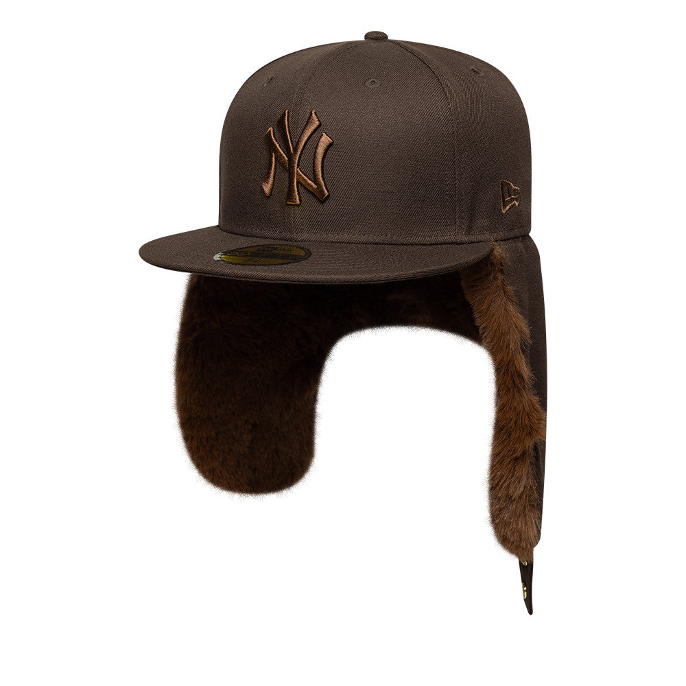 Casquette 59FIFTY MLB World Series Dogear Avec Protège-Oreilles New York Yankees marron NEW ERA