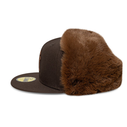 Casquette 59FIFTY MLB World Series Dogear Avec Protège-Oreilles New York Yankees marron NEW ERA
