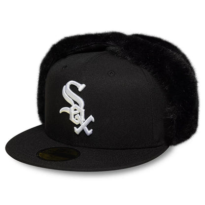 Casquette 59FIFTY MLB World Series Dogear Avec Protège-Oreilles Chicago White Sox noir-blanc NEW ERA