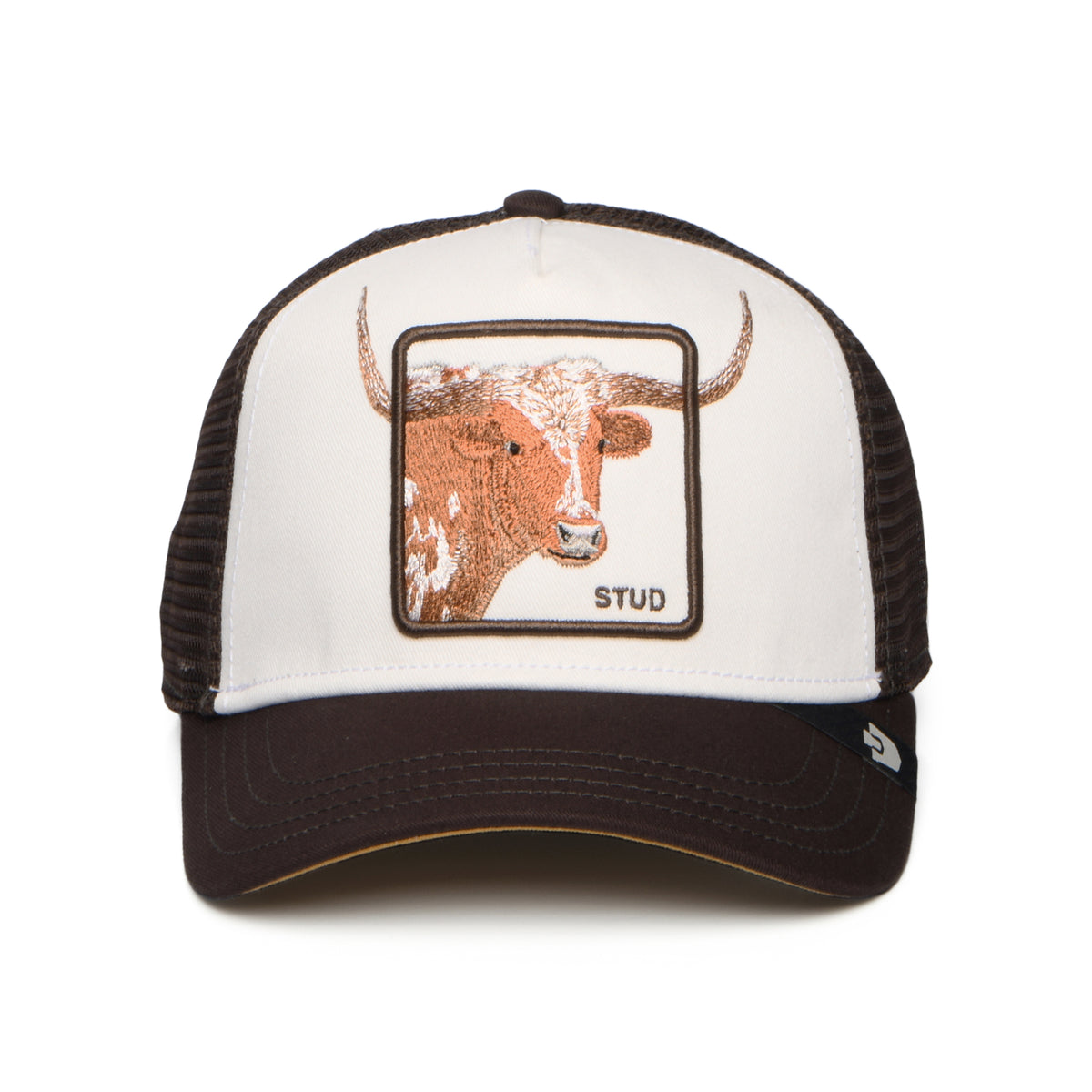 Casquette Trucker Over the Line Longhorn blanc-marron GOORIN