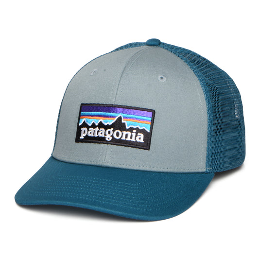 Casquette Trucker en Coton Bio P-6 Logo sauge-bleu sarcelle PATAGONIA