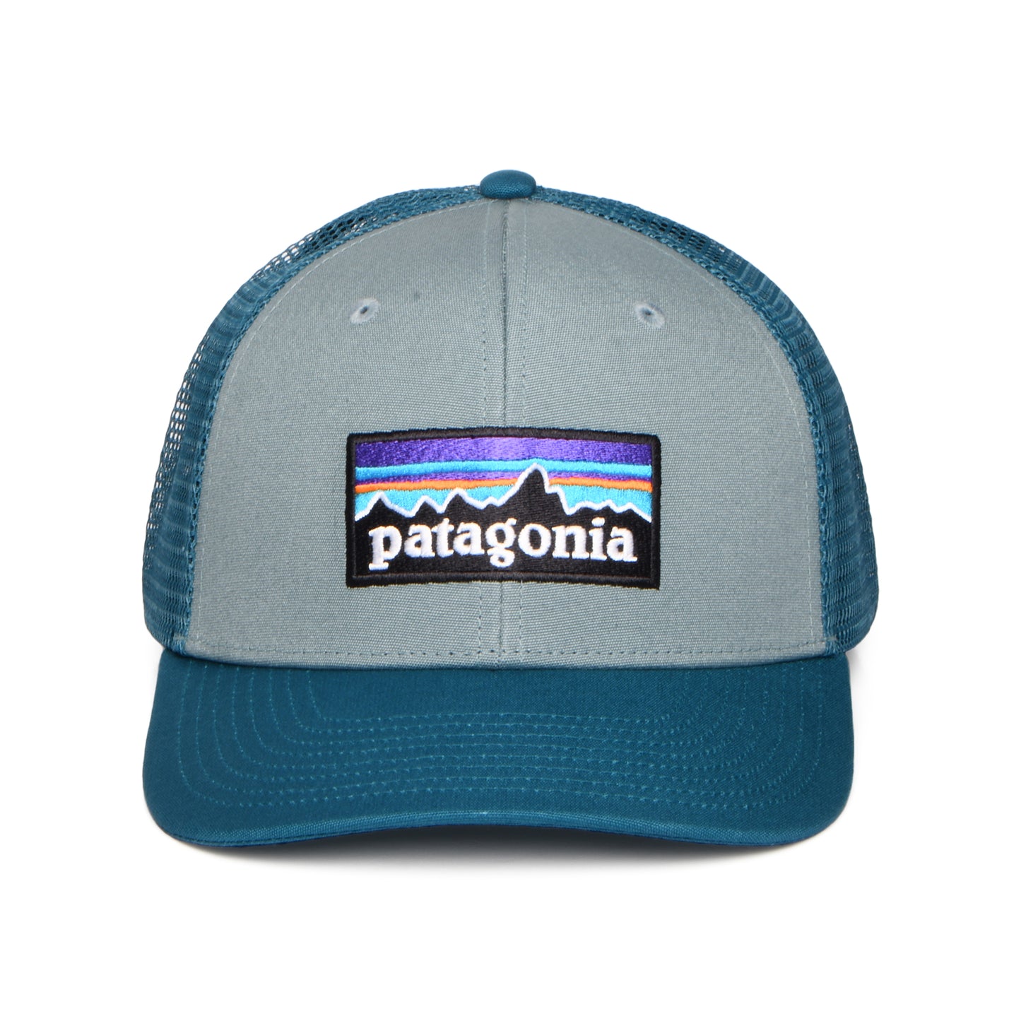 Casquette Trucker en Coton Bio P-6 Logo sauge-bleu sarcelle PATAGONIA