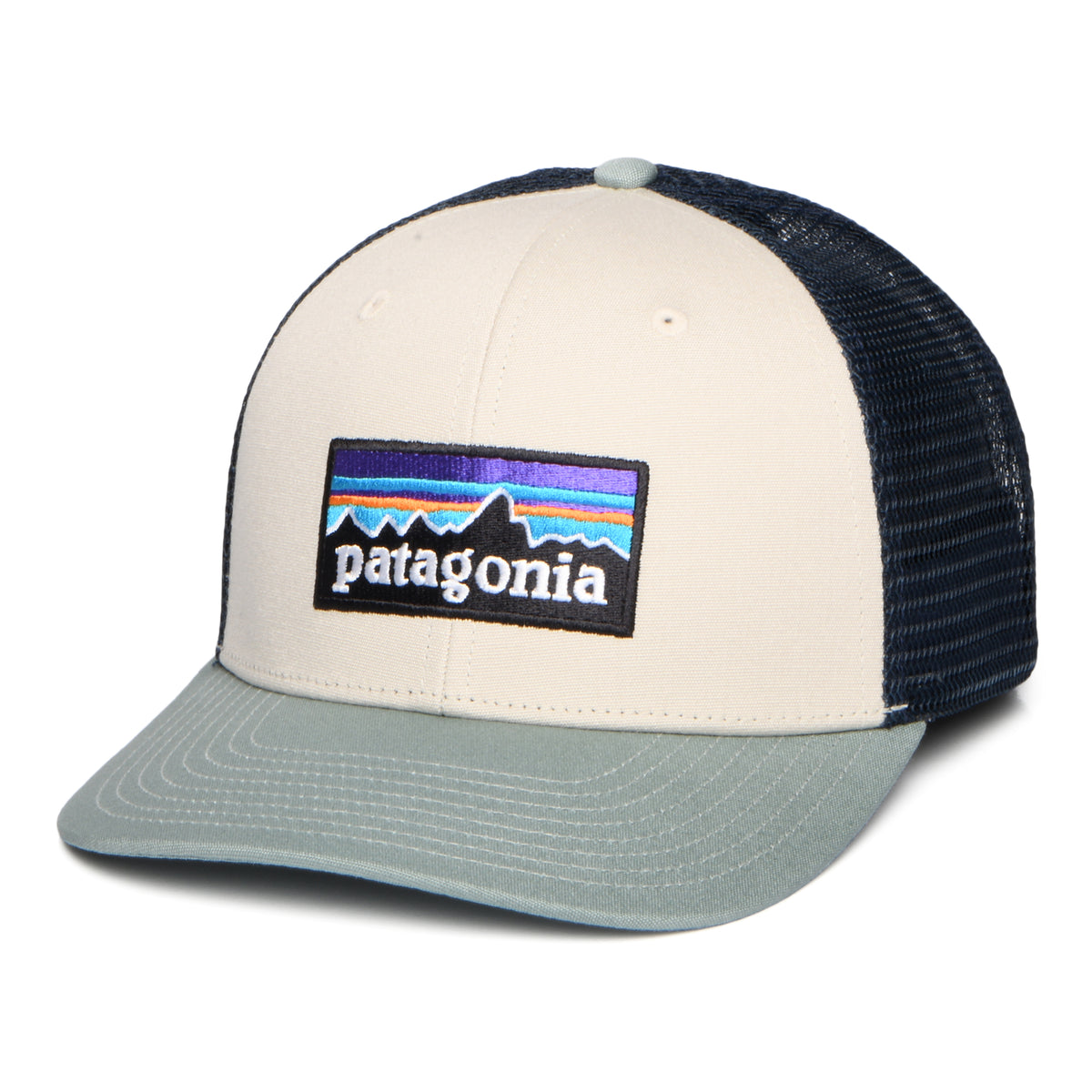 Casquette Trucker en Coton Bio P-6 Logo pierre-sauge-bleu marine PATAGONIA