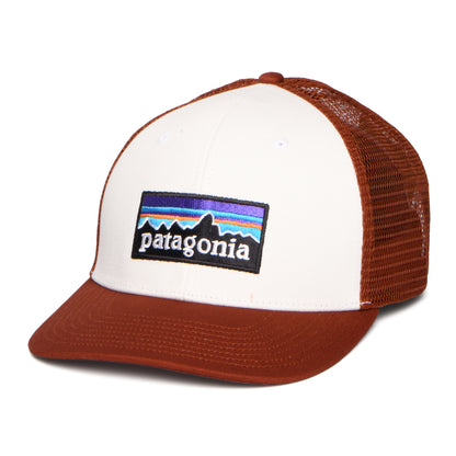 Casquette Trucker en Coton Bio P-6 Logo blanc-rouille PATAGONIA