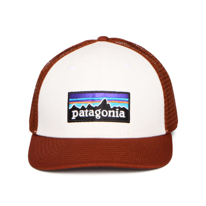 Casquette Trucker en Coton Bio P-6 Logo blanc-rouille PATAGONIA