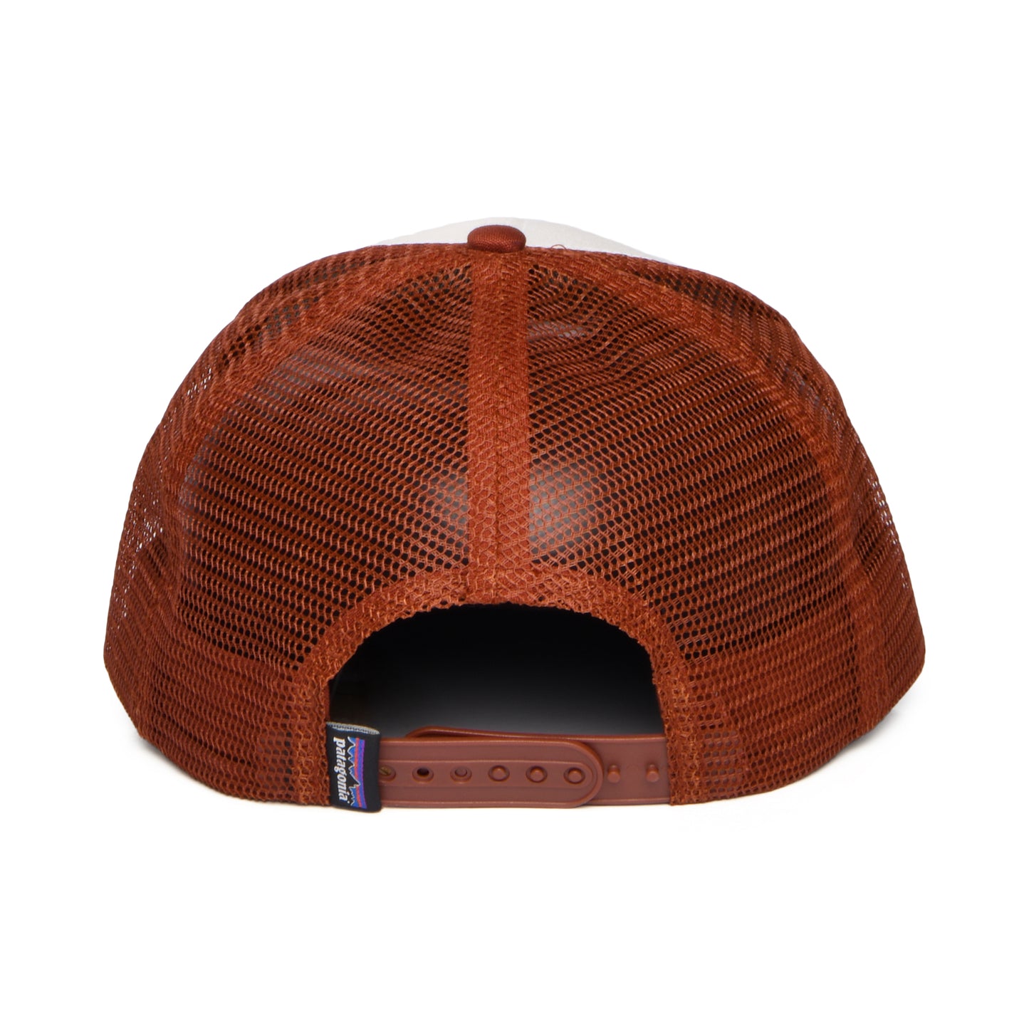 Casquette Trucker en Coton Bio P-6 Logo blanc-rouille PATAGONIA