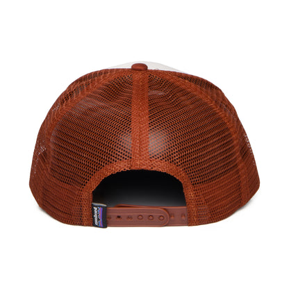 Casquette Trucker en Coton Bio P-6 Logo blanc-rouille PATAGONIA