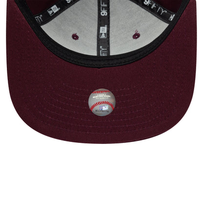 Casquette Snapback 9FIFTY New York Yankees MLB League Essential Original Fit bordeaux-blanc NEW ERA