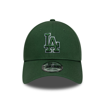 Casquette 9FORTY MLB Team Outline L.A. Dodgers vert foncé-blanc NEW ERA