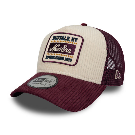 Casquette Trucker A-Frame 9FORTY Cord Visor pierre-bordeaux NEW ERA