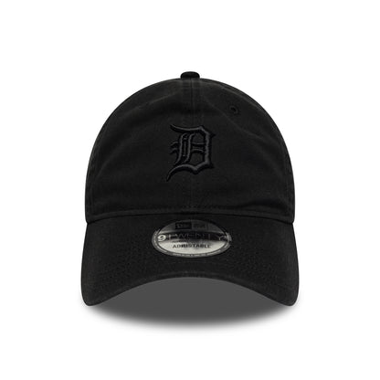 Casquette 9TWENTY MLB Washed Midi Logo Detroit Tigers noir sur noir NEW ERA
