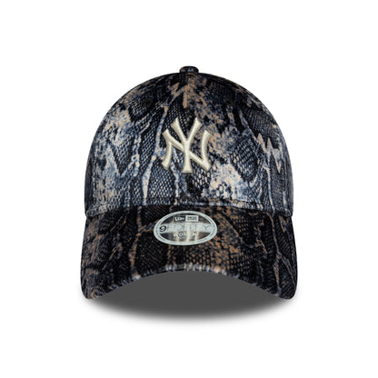 Casquette Femme 9FORTY MLB Snake Print New York Yankees noir-beige NEW ERA