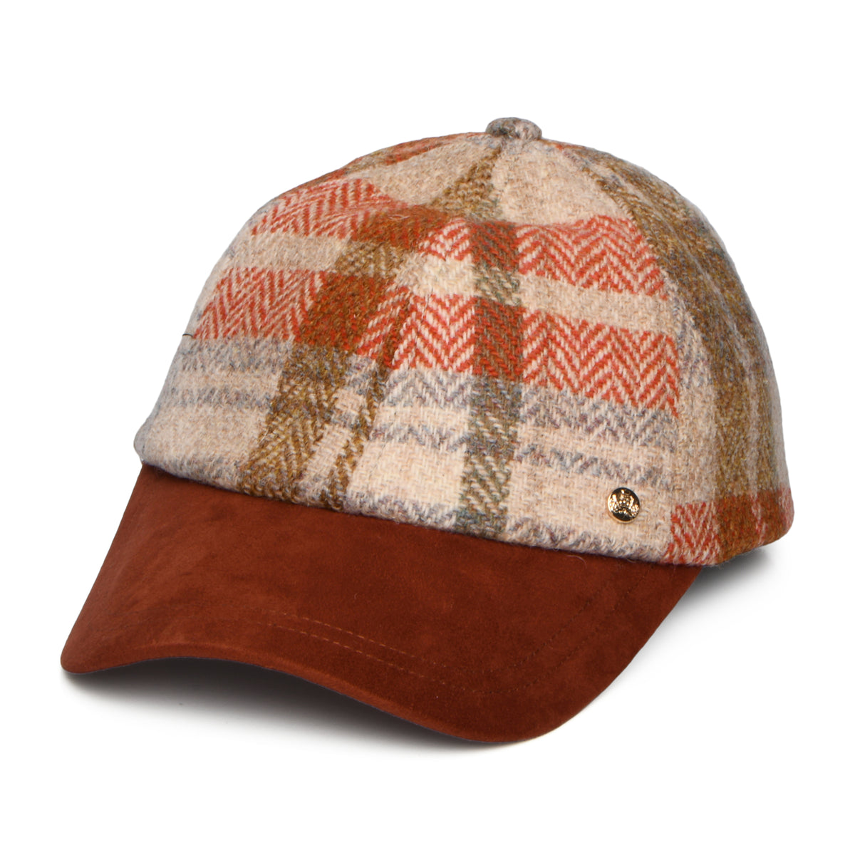 Casquette en HARRIS TWEED rouille-avoine FAILSWORTH