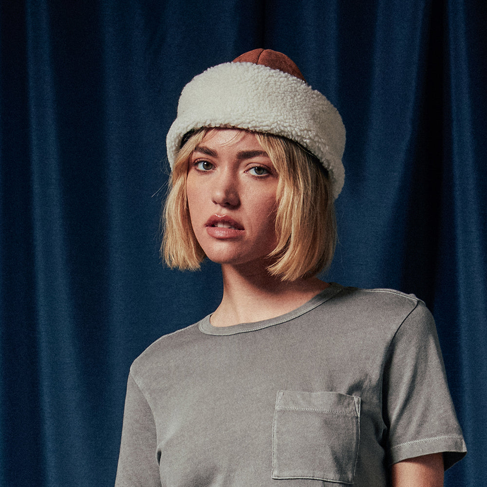 Chapeau Hiver Ginsburg toffee-blanc cassé BRIXTON