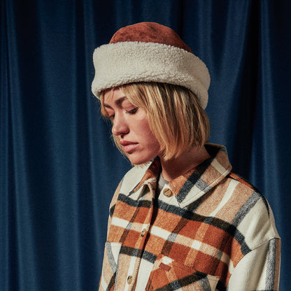 Chapeau Hiver Ginsburg toffee-blanc cassé BRIXTON