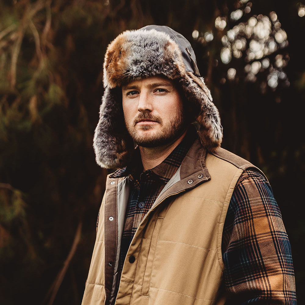 Chapka en Simili-Cuir marron DORFMAN PACIFIC