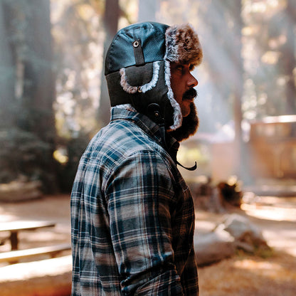 Chapka en Simili-Cuir marron DORFMAN PACIFIC