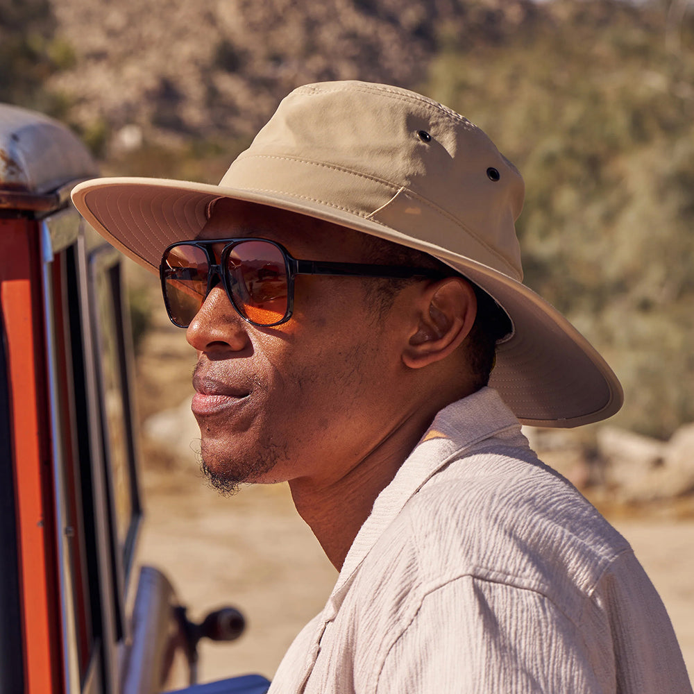 Chapeau Été Recyclé Hydrofuge Passport marron clair SUNDAY AFTERNOONS