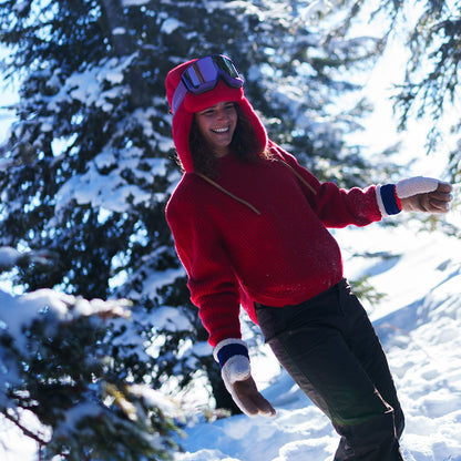 Chapka en Fausse Fourrure Lucerne Bomber rouge BARTS