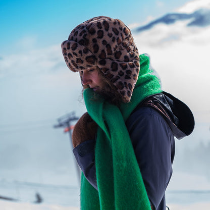 Chapka en Fausse Fourrure Léopard Lucerne Bomber marron BARTS