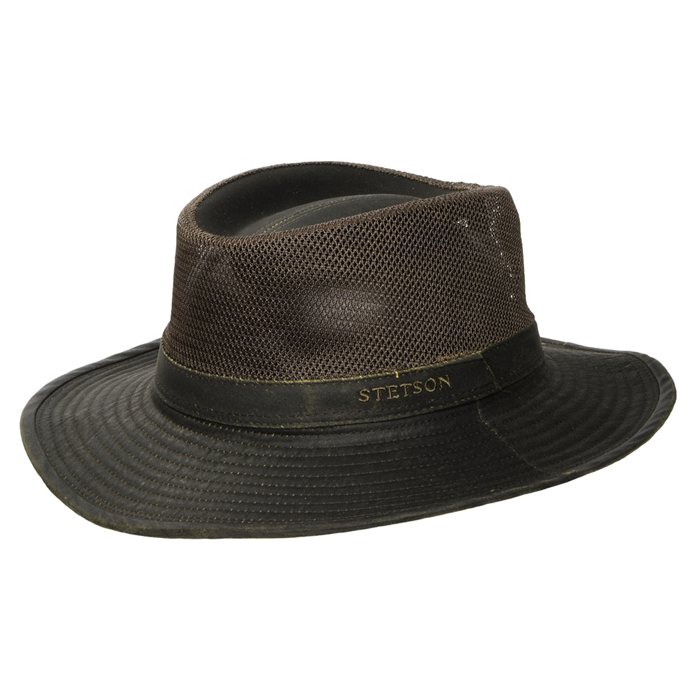 Chapeau Été Ventilé à Effet Usé marron STETSON