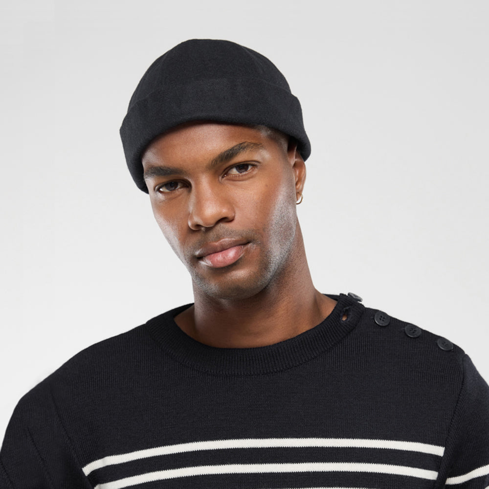 Bonnet Miki Breton Salomon noir ARMOR LUX