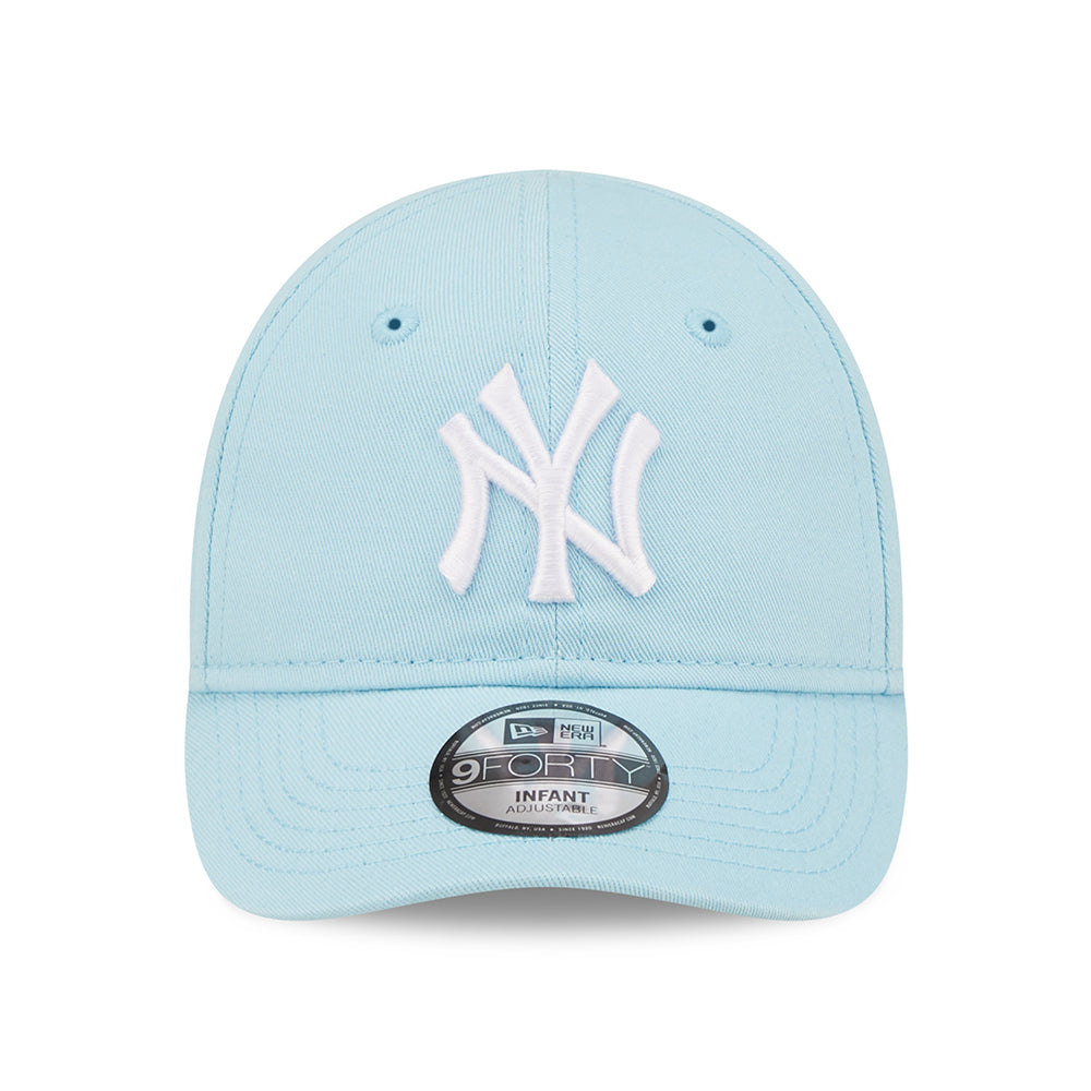 Casquette Bébé 9FORTY MLB League Essential New York Yankees bleu clair-blanc NEW ERA
