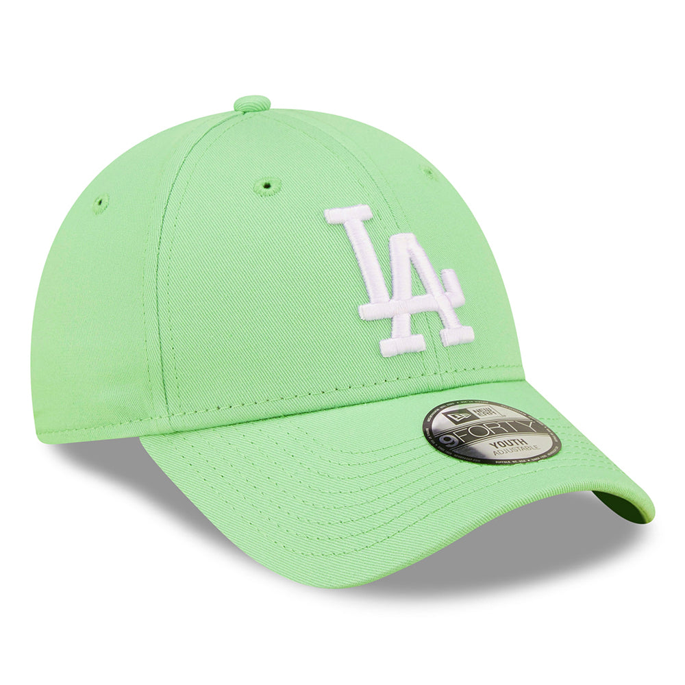 Casquette Enfant 9FORTY MLB League Essential L.A. Dodgers vert clair-blanc NEW ERA