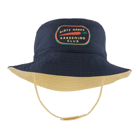 Chapeau Bob Bébé Réversible Été Garden Club bleu marine-jaune PATAGONIA