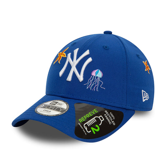 Casquette Enfant 9FORTY MLB Icon Repreve New York Yankees bleu-blanc NEW ERA