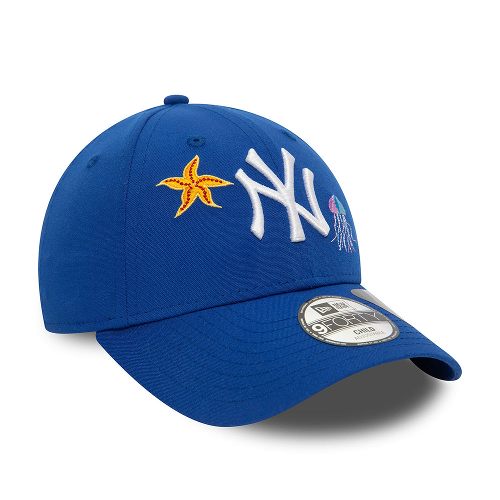 Casquette Enfant 9FORTY MLB Icon Repreve New York Yankees bleu-blanc NEW ERA