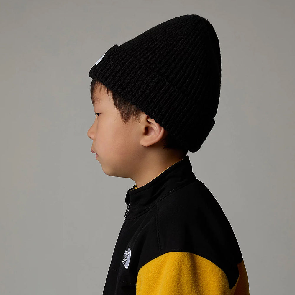 Bonnet Enfant Recyclé à Revers TNF Box Logo noir THE NORTH FACE