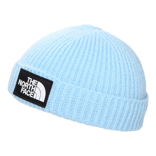 Bonnet Bébé à Revers TNF Box Logo bleu barbeau THE NORTH FACE