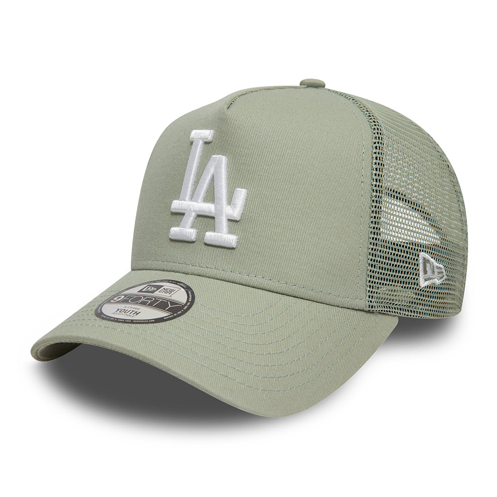 Casquette Trucker Enfant MLB League Essential A-Frame L.A. Dodgers sauge-blanc NEW ERA