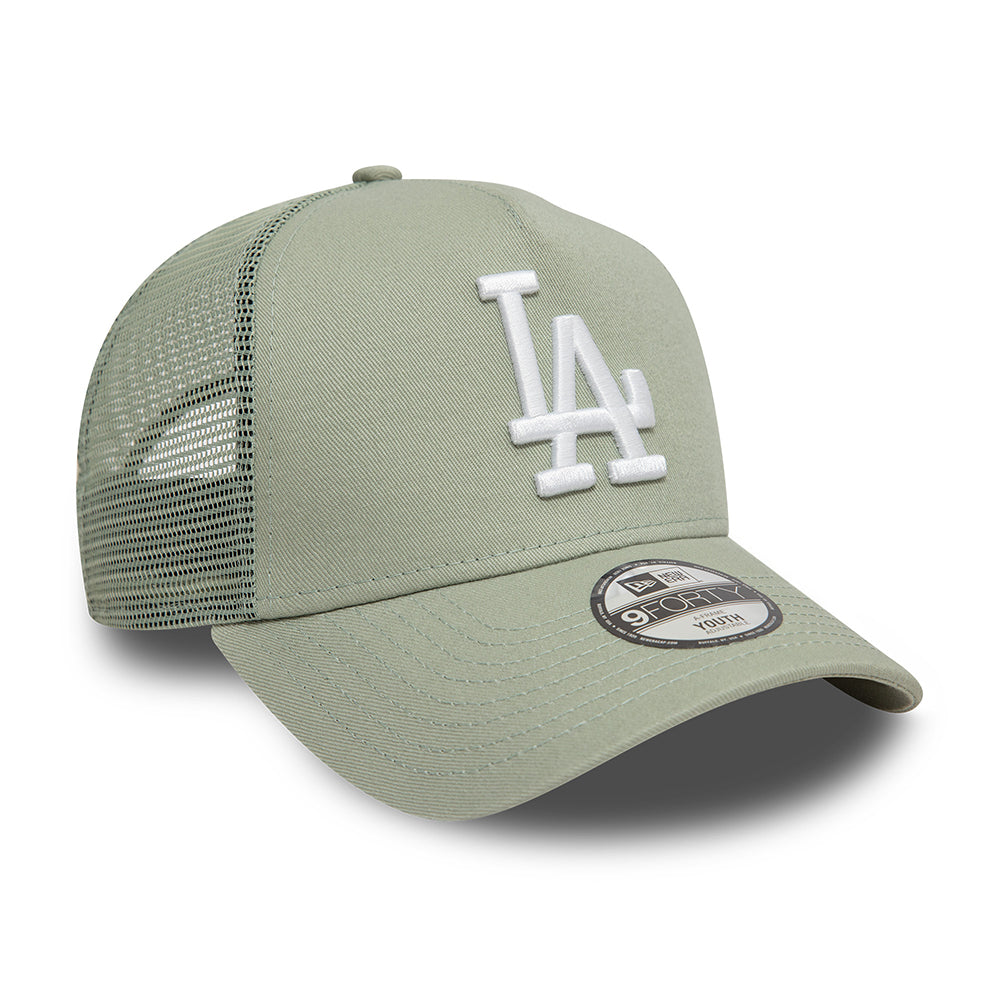 Casquette Trucker Enfant MLB League Essential A-Frame L.A. Dodgers sauge-blanc NEW ERA