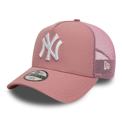 Casquette Trucker Enfant MLB League Essential A-Frame New York Yankees rose foncé-blanc NEW ERA